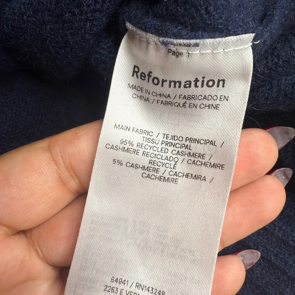 Reformation Sawyer Oversized Cashmere Polo - Picture 3 of 5